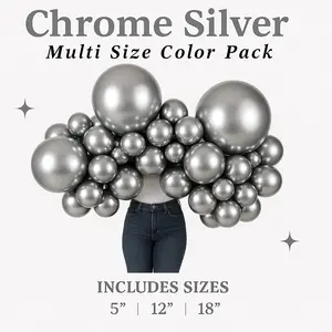 Chrome Silver Balloon Pack with Optional Add-Ons