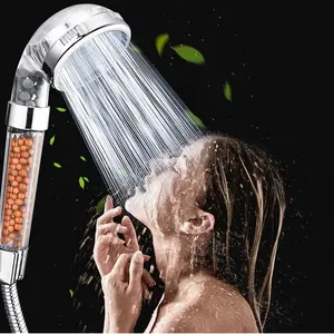NOSAME Cabezal de Ducha Filtro de Alta Presión Ahorro de Agua 3 Modo Espray de Mano Duchas Piel Seca Cabello - Lluvia & Masaje Settings