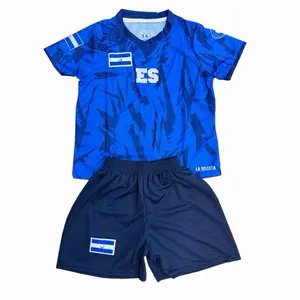 El Salvador Soccer Set Royal Blue Unisex Jersey & Shorts