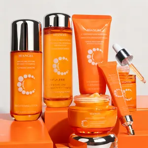 [AAA]Hiangel Natural VC Nourishing Hydration Gift Set - Cleansing Hydration Makeup Removal Skincare Moisturizing Multi Vitamin C Moisturizer with Witch Hazel & Azelaic Acid - Cleanser