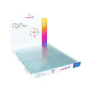 GameGenic 9-Pocket Pages Top Loading - White (50-Pack) - GameGenic Protective Pages