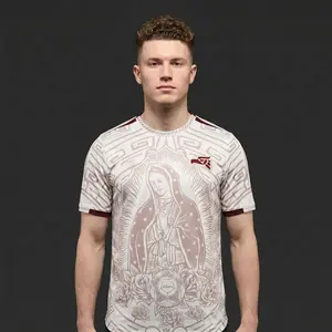 2026 Mexico Guadalupe Soccer Jersey - Unisex Soccer Jersey, Vintage Streetwear Soccer Jersey, Perfect Gifts, Sports Top, Gym Athletic Clothes, Mexico Virgen de Guadalupe Jersey, Viral Mexico Guadalupe Jersey