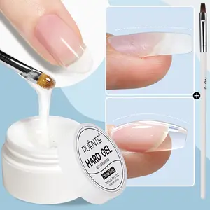Puente 15ML 4 in 1 Hard gel self-leveling Extension Rhinestone Glue gel Nail polish High Hardness for Nail Extension Strengthening soak off  UV LED Semi-Permanent Varnish Nail Art Manicure Gel Builder Nails Extension