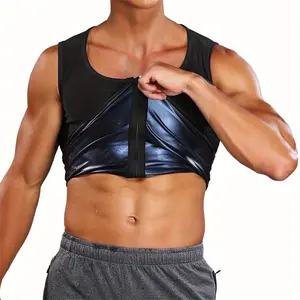 1PC Sauna Sweat Suits Shirt Vest Waist Trainer for Men Compression Workout Shapewear Excersize Gym Clothes Working Out Fitness Top