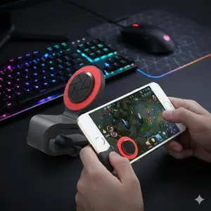 Wireless Bluetooth Game Controller for iPhone & Android - Portable Mobile Joystick for Touch Screen Gaming, Compact Travel Companion for iOS & Android Devices, Universal Gaming Pad for Enhanced Play.