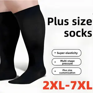 Plus-Size Compression Socks Extra Wide Fit High-Elasticity Support Socks for Sports & Daily Wear Unisex