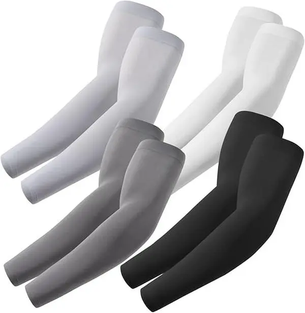 4 PCS Arm Sleeves, Cooling UV Sun Protection Sports Compression for Men/Women