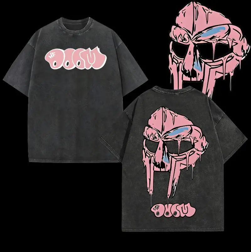 Men's Vintage Washed Graphic T-Shirt, Hip-Hop Streetwear Style with a Casual Loose Fit and Distressed Finish, Top, Shortsleeve, Festive