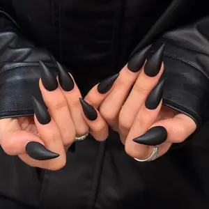 Handmade Matte Cat Claw Nails, Nail Decoration, Short Length, Dark Style, European and American Fashion, Fashionable, Single Item, Matte Finish
