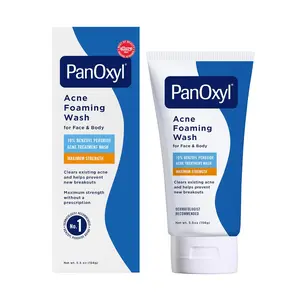 PanOxyl  Acne Foaming Wash, Maximum Strength, Daily Acne Fighting Face and Body Cleanser, Face Wash to Clear