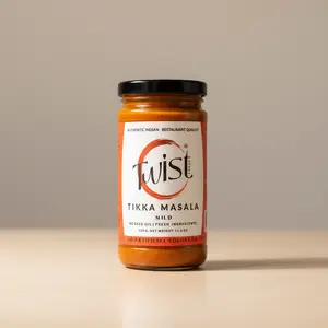 Twist Foods Tikka Masala Indian Curry Simmer Sauce - Bold Aromatic Flavor with Vine-Ripened Tomatoes & Creamy Cashew Butter - Perfect for Chicken Tikka Masala & Pasta - No Artificial Flavors