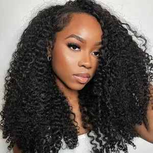 [3-In-1 Half Wig] Wiggins Hair Curly Half Wig Ready To Go Glueless Wig With Drawstring Seamless Flig Over Wig Human Hair Invisible Hairline Beginner Friendly