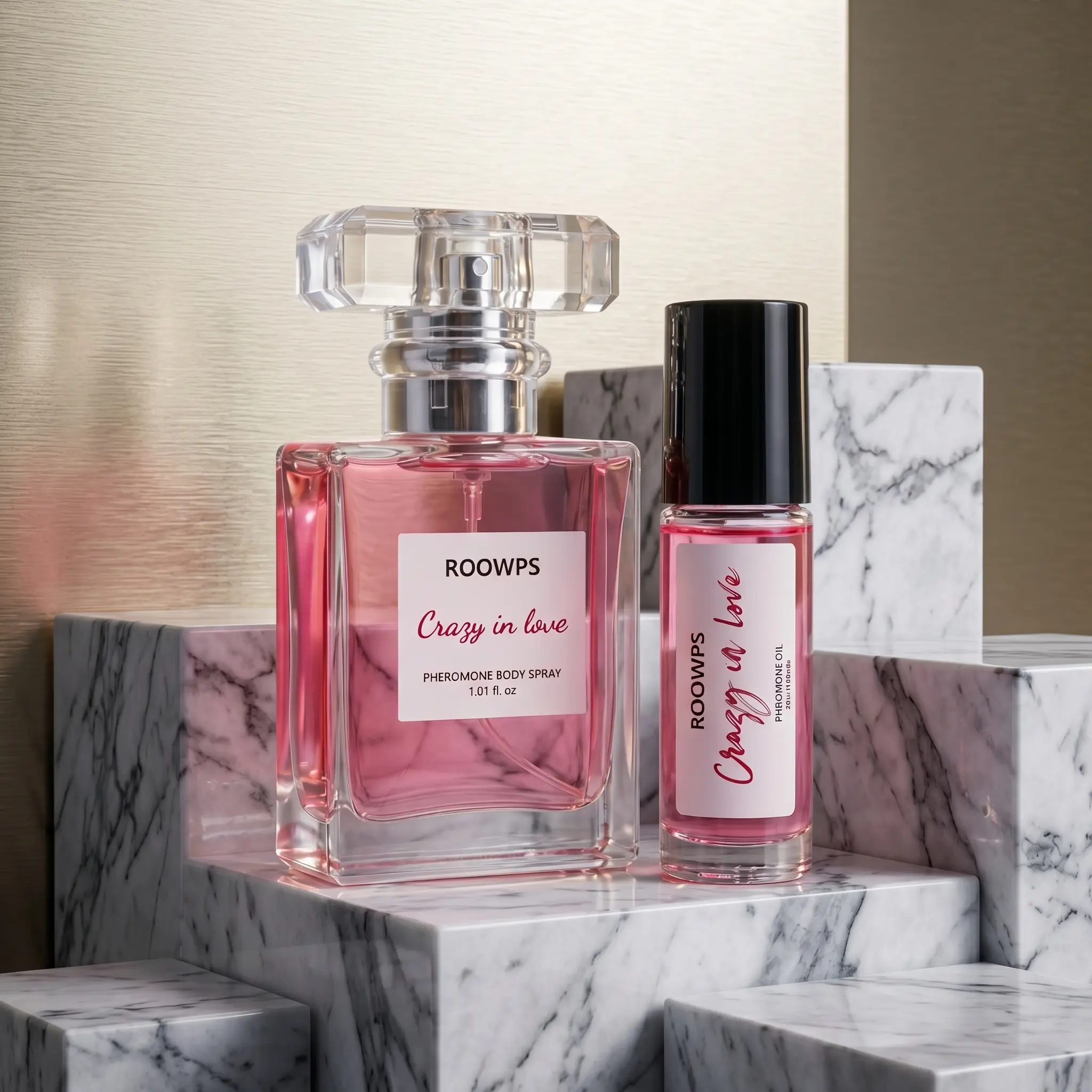 Your Fragrance of the day —Smells like Magical Marshmallow Unicorn ROOWPS Date Night Fragrance Duo Long-lasting fragrance(Full Size Spray & Roll-On Oil Bundle) — Crazy in Love Gourmand Perfume, Perfect Gift for Her!