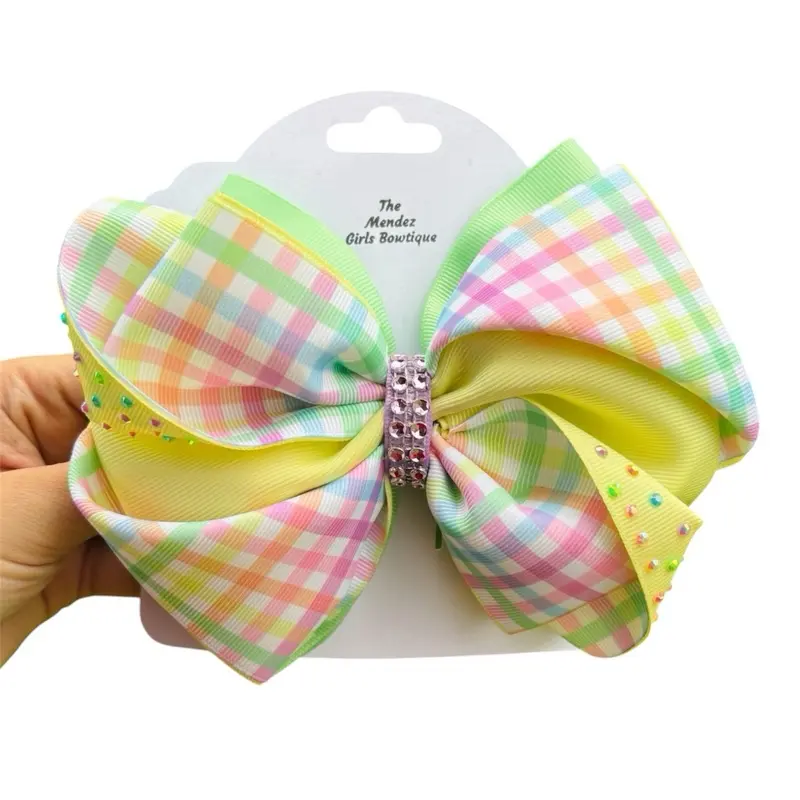 Pastel Plaid Boutique Bow  Perfect for Back to School & Everyday