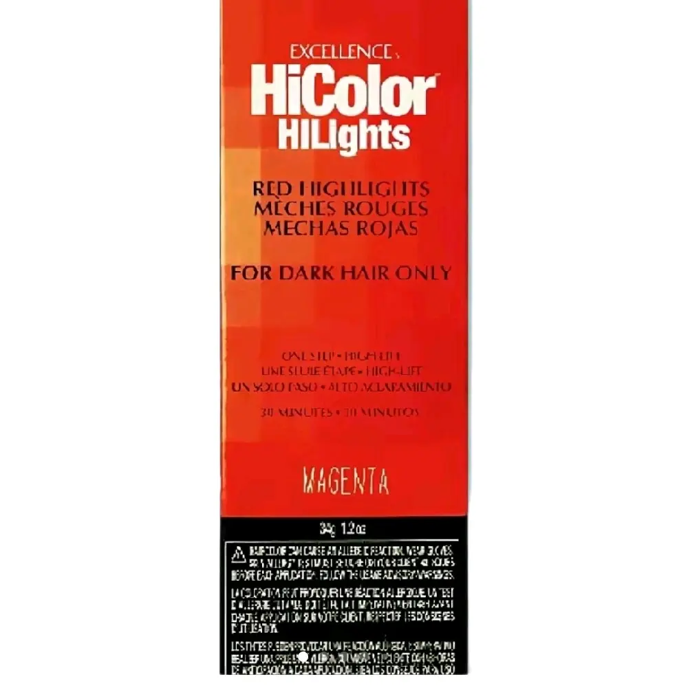 Permanent HiColor Red Highlight Hair Color for Dark Hair - No Pre-Lightening Required, Intense Color, Rich No-Drip Creme, Quick Processing Time, Fade-Resistant Formula