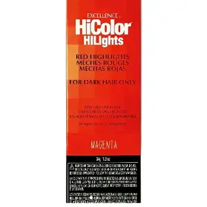 Permanent HiColor Red Highlight Hair Color for Dark Hair - No Pre-Lightening Required, Intense Color, Rich No-Drip Creme, Quick Processing Time, Fade-Resistant Formula