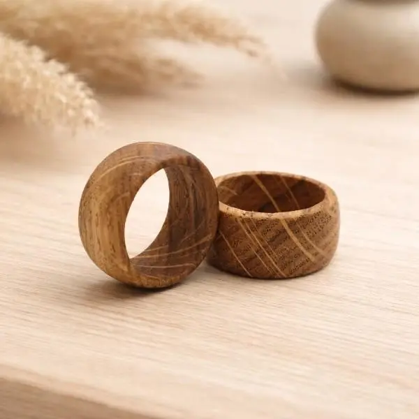Honey Locust Wood Ring – Natural Handcrafted Wood Band