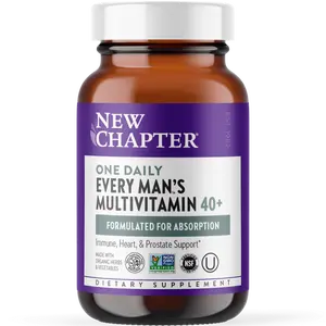 New Chapter Every Man's One Daily Multivitamin 40+ - Energy, Heart, Prostate & Immune Support with Fermented Nutrients - 30ct