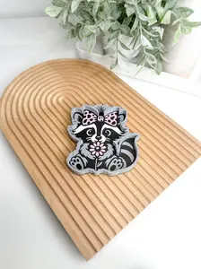 Cute Raccoon Tray Trinket Desk Organizer For Crafts & Office Space Organize Small Parts Paper Clips Beads Rhinestones Charms & Jewelry Pieces