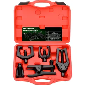 5 count Pitman Arm Puller Ball Joint Separator, Tie Rod End Tool for Ball Joint Press Kit, Front End Service Kit, Splitter Removal Kit (Black)