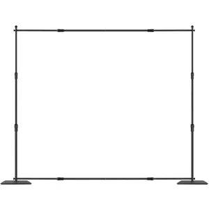 VEVOR  10ft x 10ft Pipe and Drape Kit, Heavy Duty Backdrop Stand with Carbon Steel Base, Adjustable Backdrop Support with 6 Clamps and A Carry Bag for Wedding, Party, Event, Photography, and Exhibition