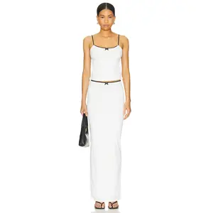 MORE TO COME Koral Maxi Skirt Set in White