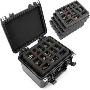 Miniature Carrying Case with Foam Trays – Hard Shell Storage Case Fits 43+ Minis, Warhammer 40k, DnD, Tabletop RPG & Mini Figure Storage