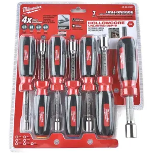 Milwaukee Hollow Shaft SAE Nut Driver 7 Piece Set - Red (48-22-2407)