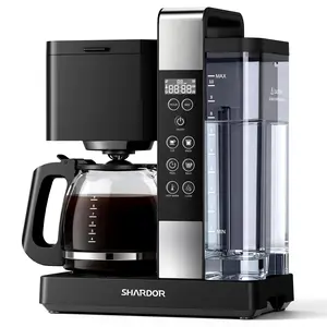 SHARDOR 10-Cup Coffee Maker, Programmable Drip Coffee Machine with 2–10 Cup Setting, Adjustable Keep-Warm Control, Removable 50oz Water Tank, Brew Strength Control & Brew Pause, Black