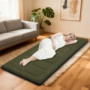 Floor Mattress, foldable camping cot mattress, 80" x 36" XXL sleeping pad, roll waterproof, japanese futon floor mattress, versatile Tatami futon pad for Tent, Guest, Outdoor, Indoor