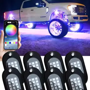 RGB LED Rock Light App Control Kit (8 pack)