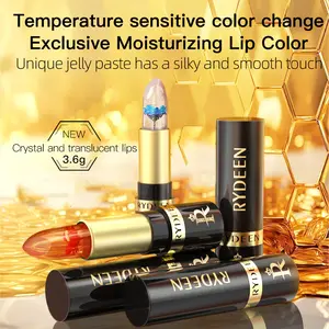 Crystal Transparent Flower Color-Changing Lipstick Cosmetic Gloss lip gloss summer deals