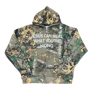 Jesus Can Heal What You're Hiding | Zip Up Hoodie