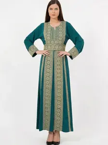 Marwa Thobe - Women’s Embroidered Dress, Perfect for Eid Dress, Wedding, Ramadan, Gifts for Her, Abaya, Eid Dresses