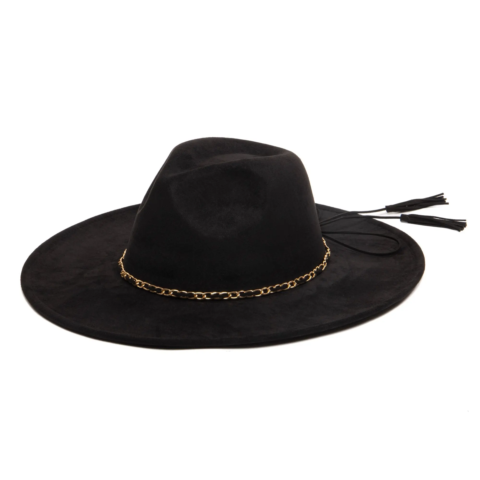 Women's Fedora with Leopard Printed Underbrim