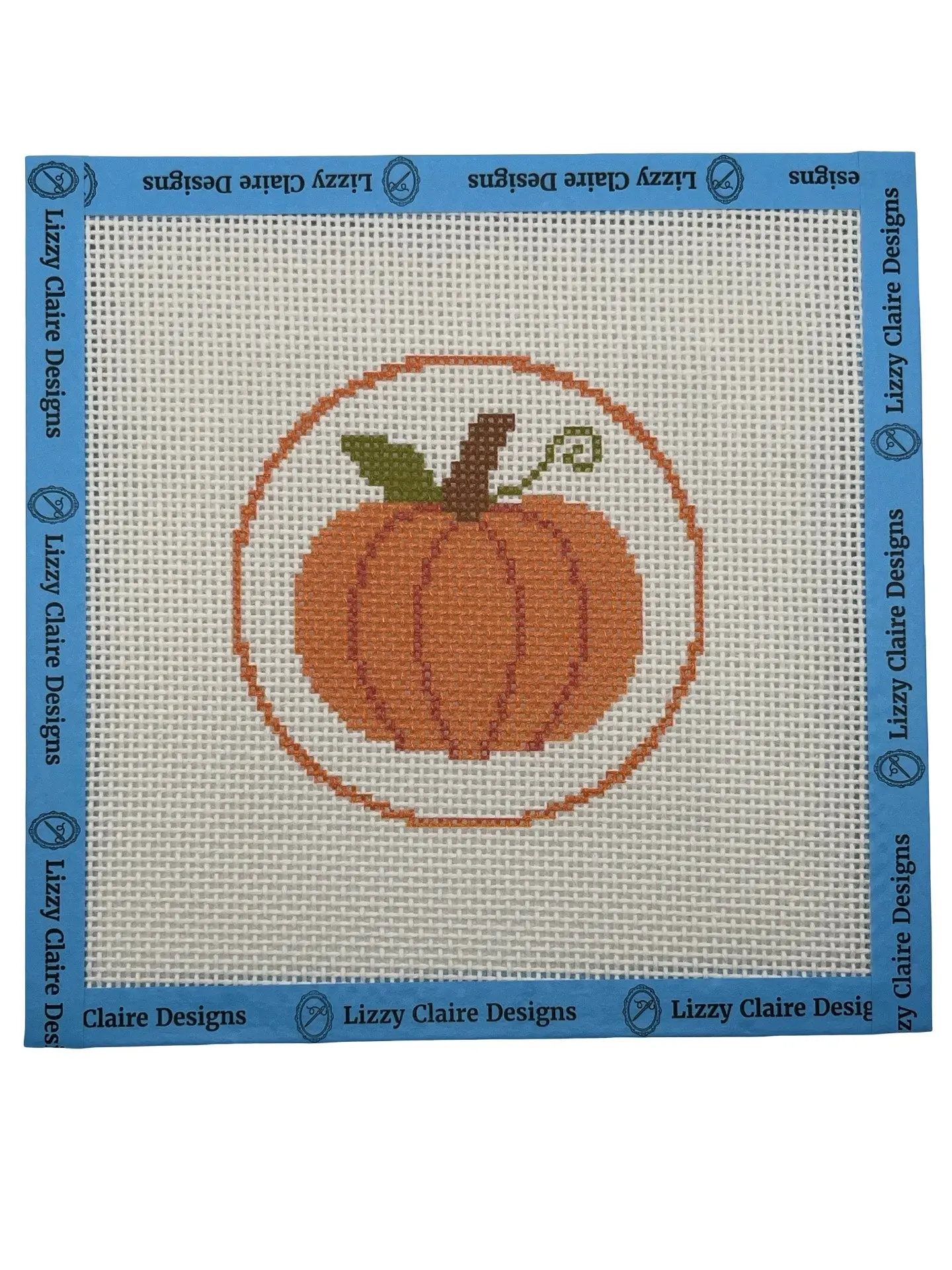 Pumpkin 4 inch Round - 13 mesh - 7 x 7 - Needlepoint Canvas