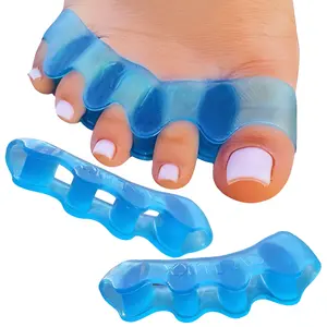 OALUXX Premium Gel Toe Spacers Soft Washable & Reusable Foot Separators - Comfortably Realign Toes for Relaxed Feet & Enhanced Posture.