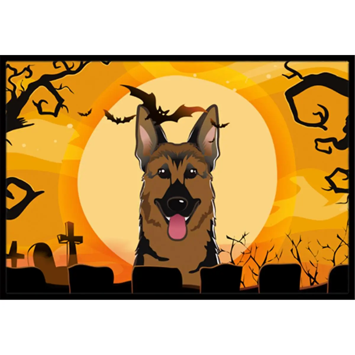 Halloween German Shepherd Indoor & Outdoor Mat, 24 x 36 in.