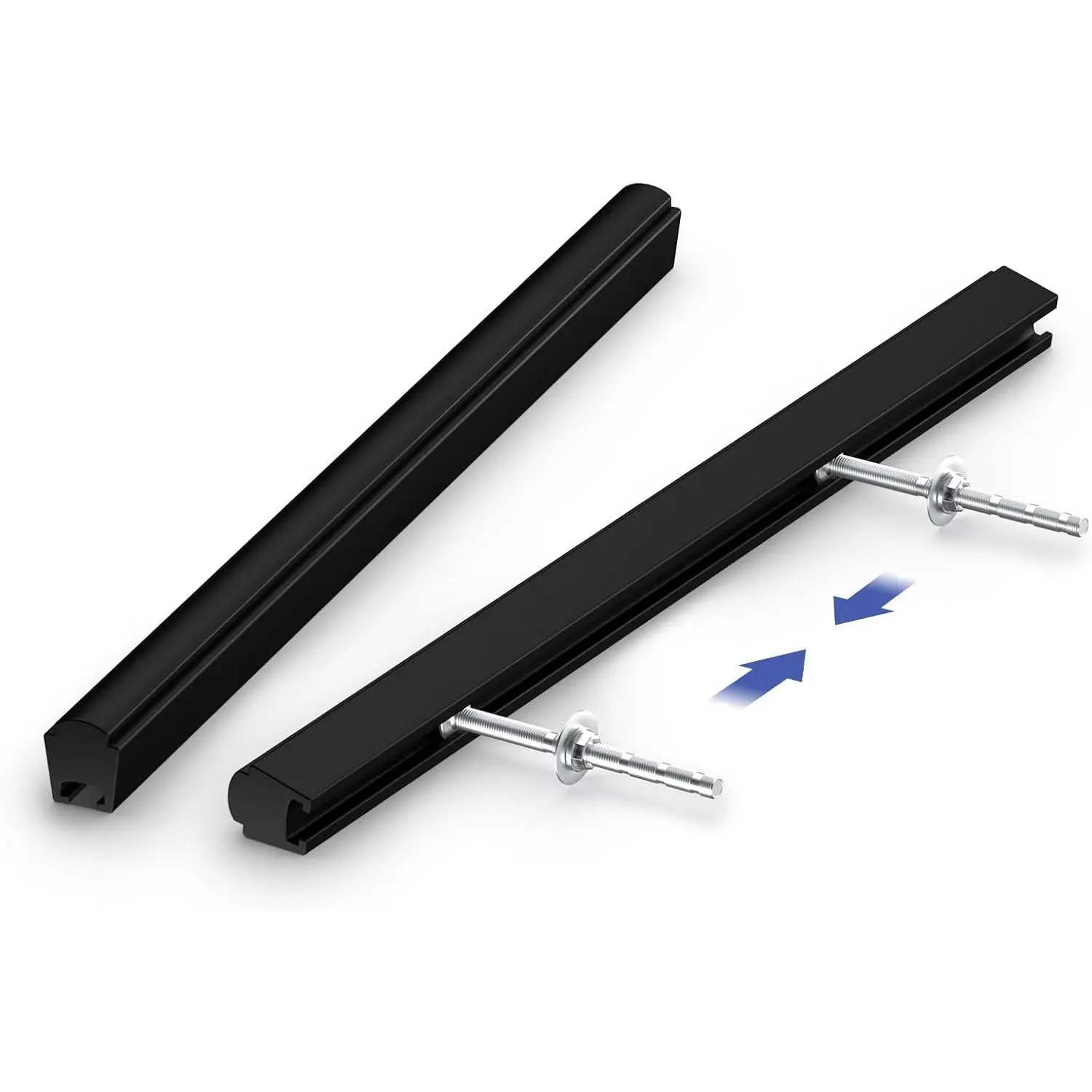 5 Pack Adjustable Cabinet Drawer Pulls 2" to 8.8" (51-224mm) Adjustable Hole Distance for Cabinet, Black Cabinet Hardware Handles