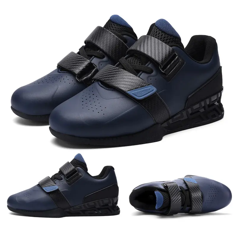 New Hook Loop Gym Weight Lifting Shoes Boots for Men Women Athletic Golden Sliver Deep Squat Shoes Balance Pro Fitness Sneakers Work Out