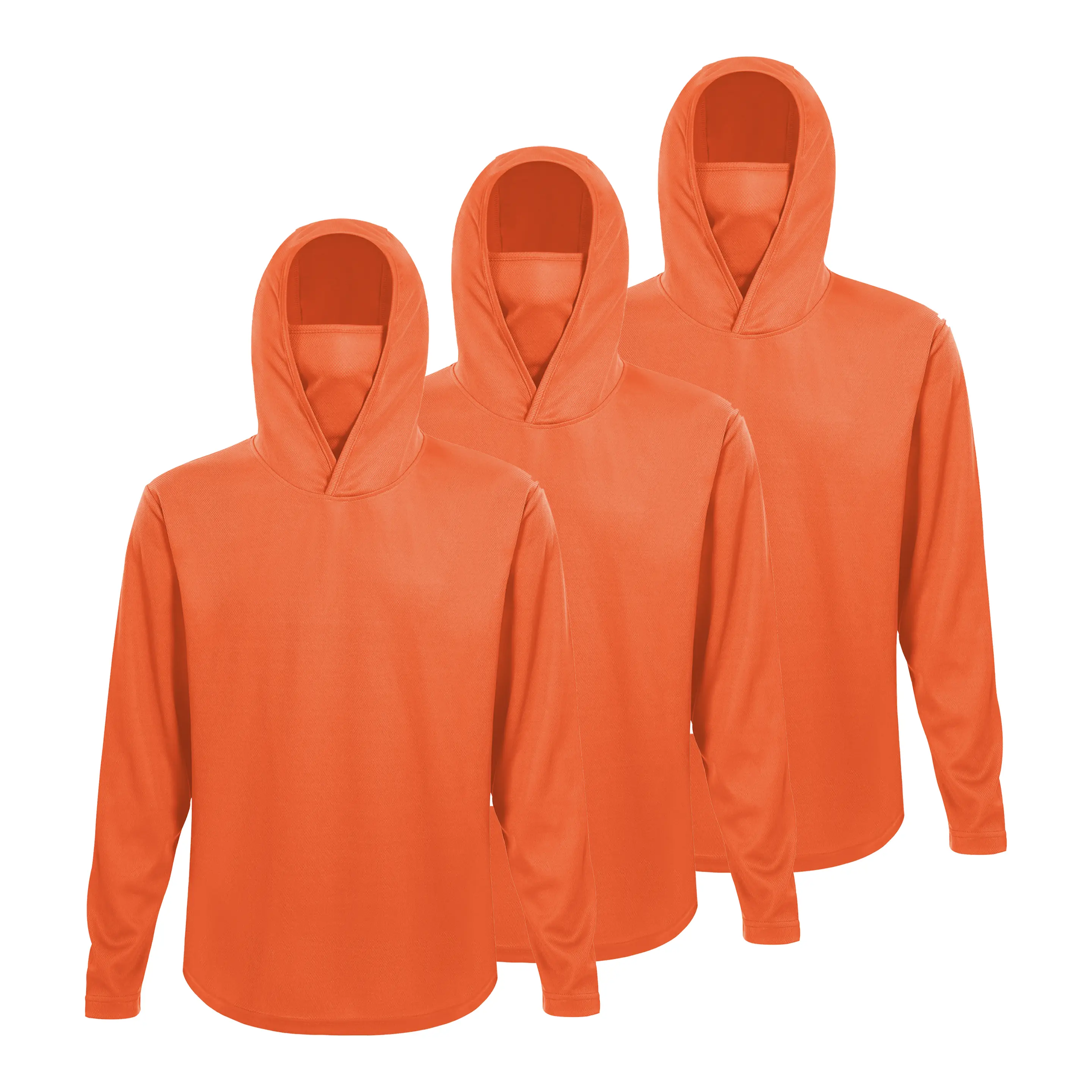 Men's Long Sleeve Shirts with Mask UPF 50+ Sun Protection Cooling Hoodie Fishing Shirt Hiking Cycling T-Shirts