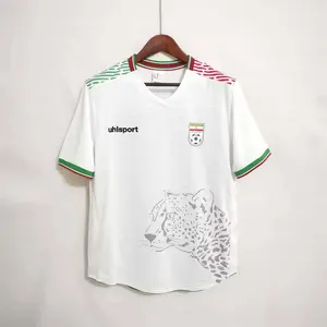 Iran National Team 2022 Home Jersey Men's Soccer Team Jersey High-Quality Pique Fabric V-Neck Short Sleeves S to 5XL