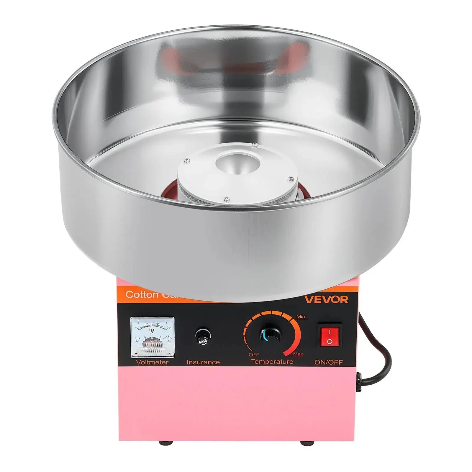 【summerfinds】Commercial Cotton Candy Machine Electric Sugar Floss Maker Stainless Steel PinkSummervibes