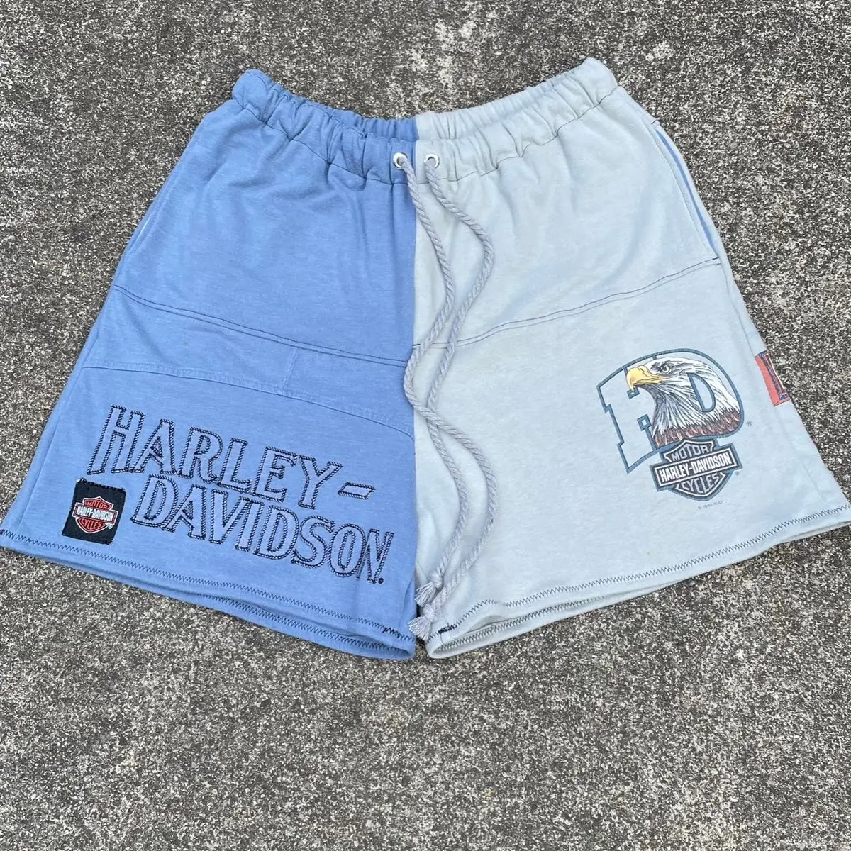 1/1 Upcycled Harley Davidson shorts