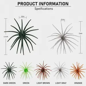 THKfish 4-6Pcs Fuzzy Dice Style Fishing Lures – 3.6" & 4" in Chartreuse, Green Pumpkin, Sea Urchin Soft Plastic Lures, Pinkish Gray, Lifelike Wriggling Action, Tournament-Proven, Soft ABS Body,sea urchin  for Bass Pike Trout, Freshwater & Saltwater