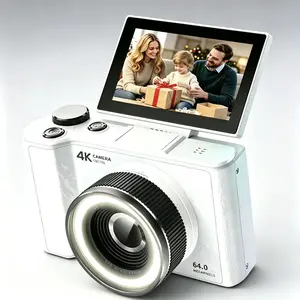 2026 New Upgraded 2.0 Digital Camera for Photography, Foldable Screen Portable Camera with 32GB SD Card, Wrist Strap, Self Timer, Zoom, Ideal Gift for Girls, Boys Teenagers, and Beginners, Birthday Gift