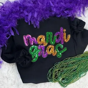 Mardi Gras Multicolor Sequins Patch