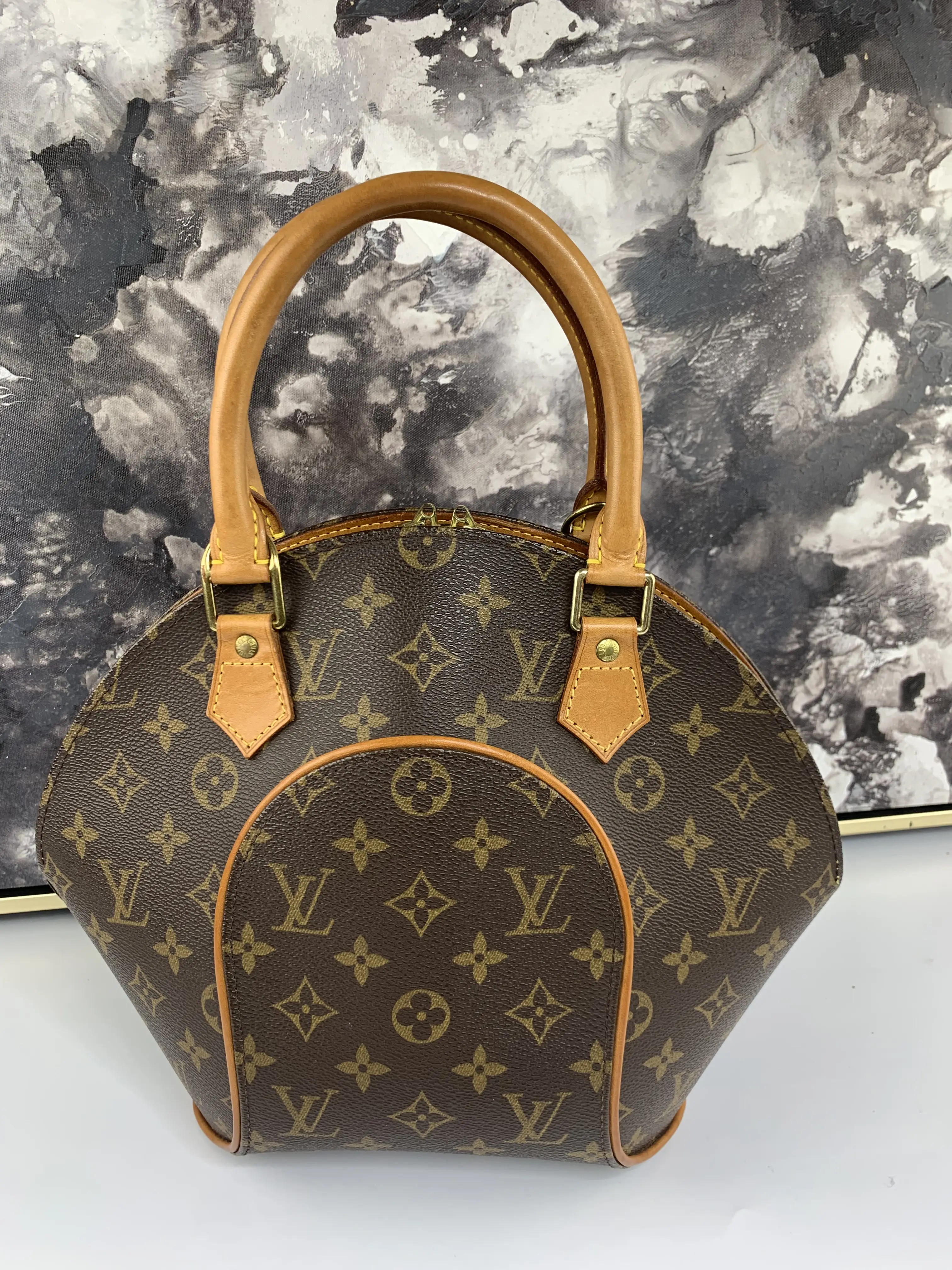 Pre-owned Louis Vuitton coated canvas and leather Tote Bags Ellipse Tote