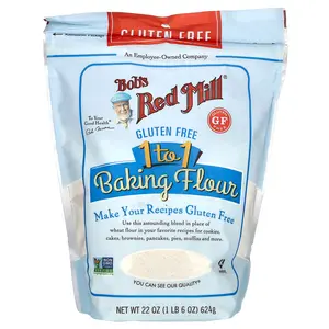 Bob's Red Mill 1 to 1 Baking Flour, Gluten Free, 22 oz (624 g) Bob's Red Mill 1 to 1 Baking Flour, Gluten Free, 22 oz (624 g)