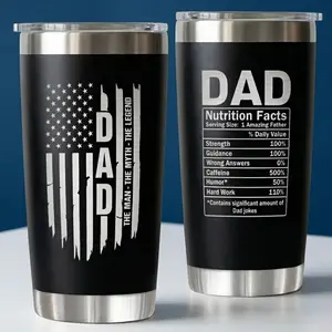 Best Dad Ever, Favorite Child Funny Dad Tumbler | Birthday Gifts for Dad, Bonus Dad, New Dad, Husband Gifts from Wife, Mens Birthday Gift Ideas | 20oz Stainless Steel Insulated Tumbler